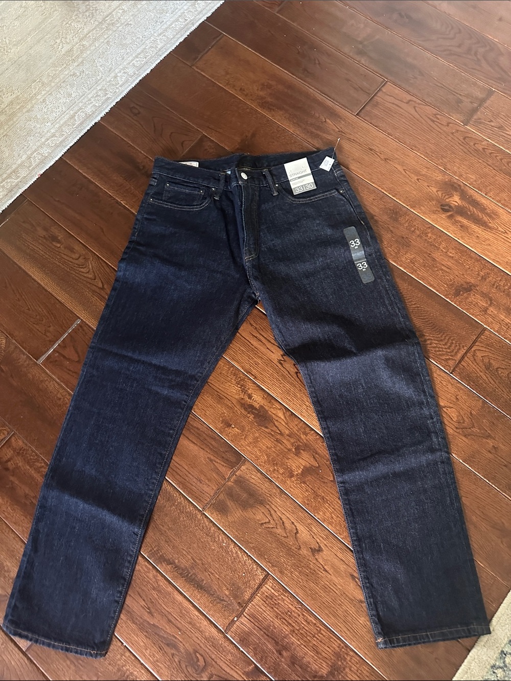 Gap Men's Dark Blue Straight Jeans - GapFlex